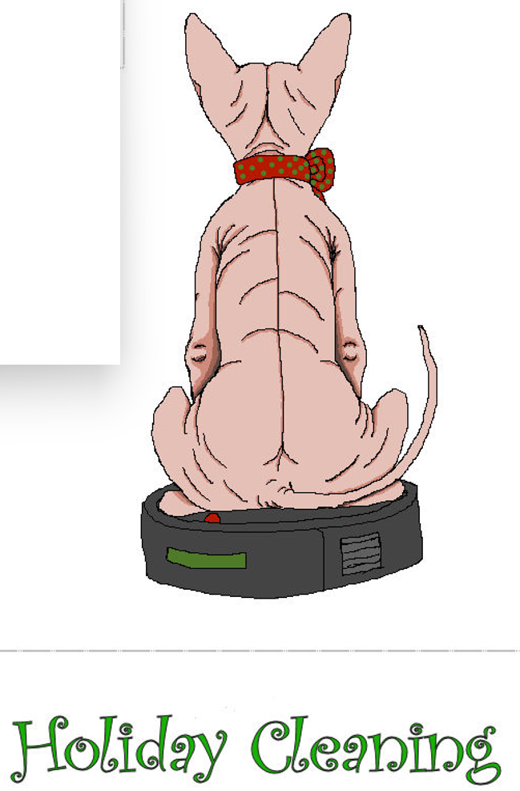 Christmas expansion card: Holiday Cleaning